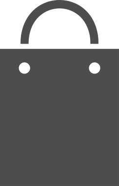 Web ve Grafiksel Tasarım için Minimalist Torba Simgesi Tasarım Biçimi Siyah ve Beyaz PNG