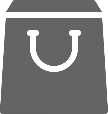 Web ve Grafiksel Tasarım için Minimalist Torba Simgesi Tasarım Biçimi Siyah ve Beyaz PNG