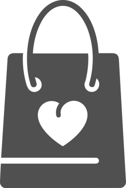 Web ve Grafiksel Tasarım için Minimalist Torba Simgesi Tasarım Biçimi Siyah ve Beyaz PNG