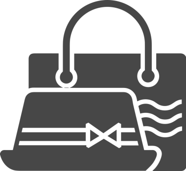 Web ve Grafiksel Tasarım için Minimalist Torba Simgesi Tasarım Biçimi Siyah ve Beyaz PNG