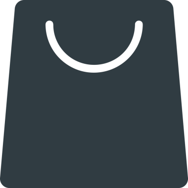 Web ve Grafiksel Tasarım için Minimalist Torba Simgesi Tasarım Biçimi Siyah ve Beyaz PNG