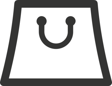 Web ve Grafiksel Tasarım için Minimalist Torba Simgesi Tasarım Biçimi Siyah ve Beyaz PNG