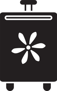 Web ve Grafiksel Tasarım için Minimalist Torba Simgesi Tasarım Biçimi Siyah ve Beyaz PNG