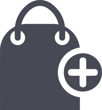 Web ve Grafiksel Tasarım için Minimalist Torba Simgesi Tasarım Biçimi Siyah ve Beyaz PNG