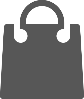 Web ve Grafiksel Tasarım için Minimalist Torba Simgesi Tasarım Biçimi Siyah ve Beyaz PNG