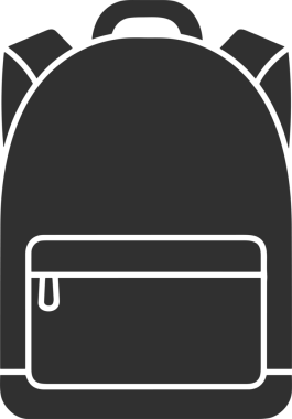 Web ve Grafiksel Tasarım için Minimalist Torba Simgesi Tasarım Biçimi Siyah ve Beyaz PNG