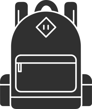 Web ve Grafiksel Tasarım için Minimalist Torba Simgesi Tasarım Biçimi Siyah ve Beyaz PNG