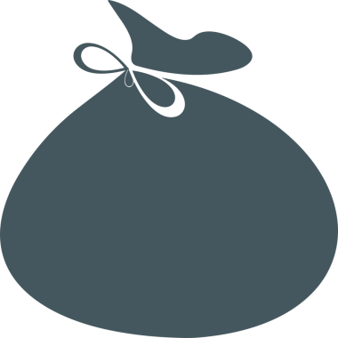 Web ve Grafiksel Tasarım için Minimalist Torba Simgesi Tasarım Biçimi Siyah ve Beyaz PNG