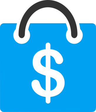 Web ve Grafiksel Tasarım için Minimalist Torba Simgesi Tasarım Biçimi Siyah ve Beyaz PNG