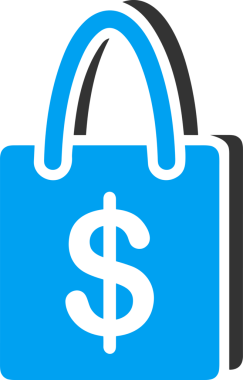 Web ve Grafiksel Tasarım için Minimalist Torba Simgesi Tasarım Biçimi Siyah ve Beyaz PNG