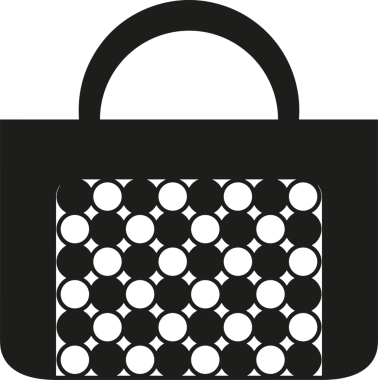 Web ve Grafiksel Tasarım için Minimalist Torba Simgesi Tasarım Biçimi Siyah ve Beyaz PNG