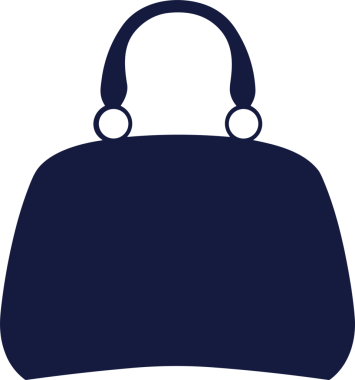 Web ve Grafiksel Tasarım için Minimalist Torba Simgesi Tasarım Biçimi Siyah ve Beyaz PNG