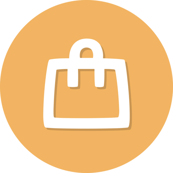 Web ve Grafiksel Tasarım için Minimalist Torba Simgesi Tasarım Biçimi Siyah ve Beyaz PNG