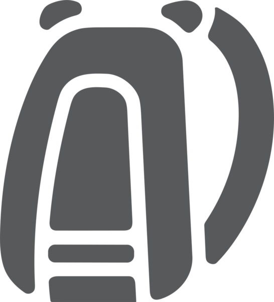 Web ve Grafiksel Tasarım için Minimalist Torba Simgesi Tasarım Biçimi Siyah ve Beyaz PNG