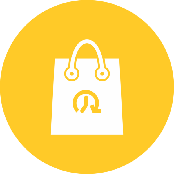 Web ve Grafiksel Tasarım için Minimalist Torba Simgesi Tasarım Biçimi Siyah ve Beyaz PNG