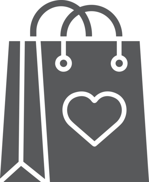 Web ve Grafiksel Tasarım için Minimalist Torba Simgesi Tasarım Biçimi Siyah ve Beyaz PNG