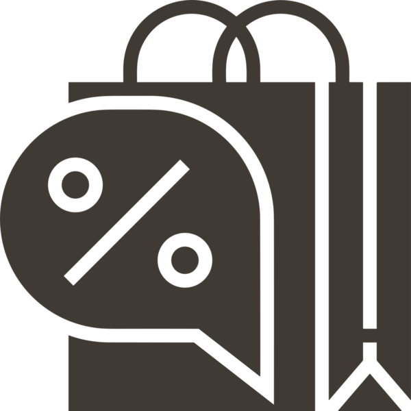 Web ve Grafiksel Tasarım için Minimalist Torba Simgesi Tasarım Biçimi Siyah ve Beyaz PNG