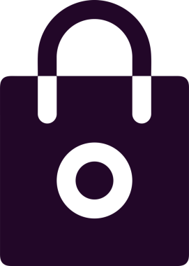 Web ve Grafiksel Tasarım için Minimalist Torba Simgesi Tasarım Biçimi Siyah ve Beyaz PNG