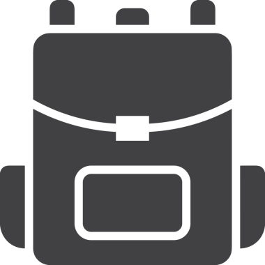 Web ve Grafiksel Tasarım için Minimalist Torba Simgesi Tasarım Biçimi Siyah ve Beyaz PNG