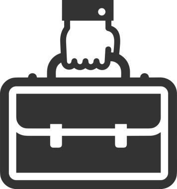 Web ve Grafiksel Tasarım için Minimalist Torba Simgesi Tasarım Biçimi Siyah ve Beyaz PNG