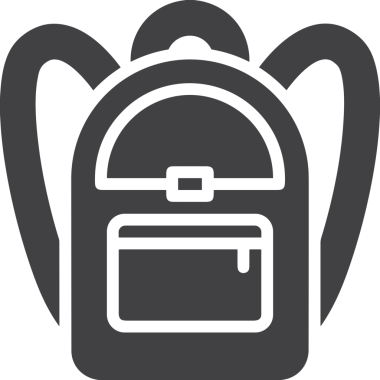 Web ve Grafiksel Tasarım için Minimalist Torba Simgesi Tasarım Biçimi Siyah ve Beyaz PNG