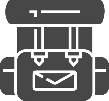 Web ve Grafiksel Tasarım için Minimalist Torba Simgesi Tasarım Biçimi Siyah ve Beyaz PNG