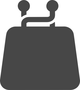 Web ve Grafiksel Tasarım için Minimalist Torba Simgesi Tasarım Biçimi Siyah ve Beyaz PNG