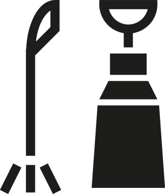 Web ve Grafiksel Tasarım için Minimalist Torba Simgesi Tasarım Biçimi Siyah ve Beyaz PNG