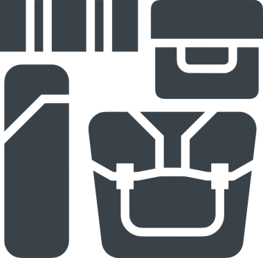 Web ve Grafiksel Tasarım için Minimalist Torba Simgesi Tasarım Biçimi Siyah ve Beyaz PNG