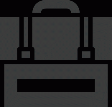 Web ve Grafiksel Tasarım için Minimalist Torba Simgesi Tasarım Biçimi Siyah ve Beyaz PNG