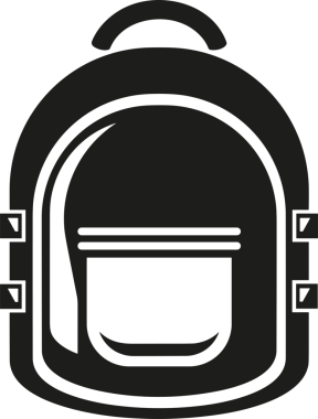 Web ve Grafiksel Tasarım için Minimalist Torba Simgesi Tasarım Biçimi Siyah ve Beyaz PNG