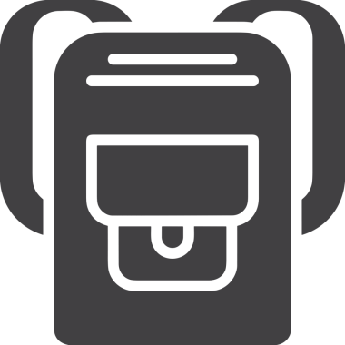 Web ve Grafiksel Tasarım için Minimalist Torba Simgesi Tasarım Biçimi Siyah ve Beyaz PNG