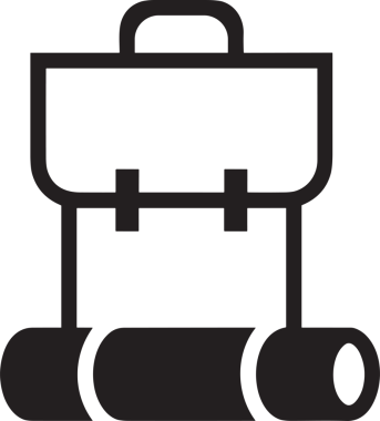 Web ve Grafiksel Tasarım için Minimalist Torba Simgesi Tasarım Biçimi Siyah ve Beyaz PNG