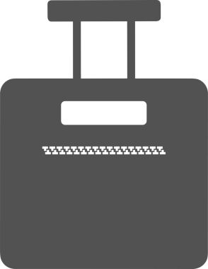 Web ve Grafiksel Tasarım için Minimalist Torba Simgesi Tasarım Biçimi Siyah ve Beyaz PNG