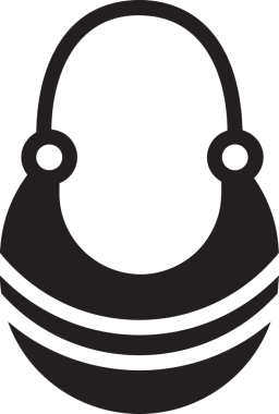 Web ve Grafiksel Tasarım için Minimalist Torba Simgesi Tasarım Biçimi Siyah ve Beyaz PNG