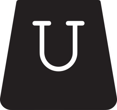 Web ve Grafiksel Tasarım için Minimalist Torba Simgesi Tasarım Biçimi Siyah ve Beyaz PNG