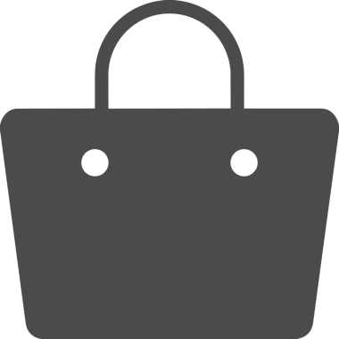 Web ve Grafiksel Tasarım için Minimalist Torba Simgesi Tasarım Biçimi Siyah ve Beyaz PNG