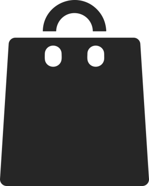 Web ve Grafiksel Tasarım için Minimalist Torba Simgesi Tasarım Biçimi Siyah ve Beyaz PNG