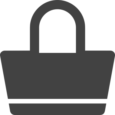 Web ve Grafiksel Tasarım için Minimalist Torba Simgesi Tasarım Biçimi Siyah ve Beyaz PNG