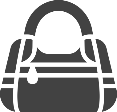 Web ve Grafiksel Tasarım için Minimalist Torba Simgesi Tasarım Biçimi Siyah ve Beyaz PNG