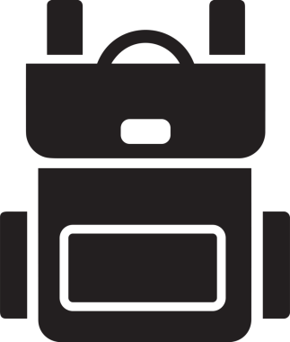 Web ve Grafiksel Tasarım için Minimalist Torba Simgesi Tasarım Biçimi Siyah ve Beyaz PNG