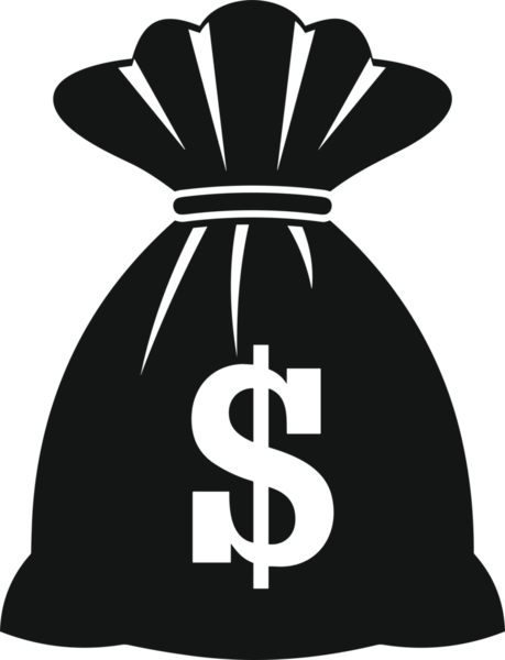 Web ve Grafiksel Tasarım için Minimalist Torba Simgesi Tasarım Biçimi Siyah ve Beyaz PNG