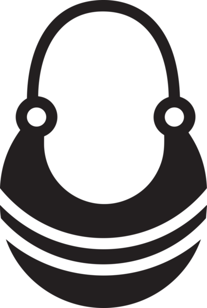 Web ve Grafiksel Tasarım için Minimalist Torba Simgesi Tasarım Biçimi Siyah ve Beyaz PNG