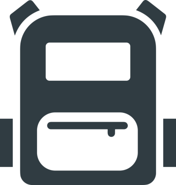 Web ve Grafiksel Tasarım için Minimalist Torba Simgesi Tasarım Biçimi Siyah ve Beyaz PNG