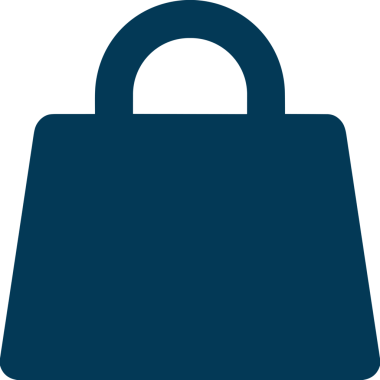 Web ve Grafiksel Tasarım için Minimalist Torba Simgesi Tasarım Biçimi Siyah ve Beyaz PNG