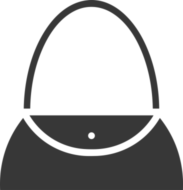 Web ve Grafiksel Tasarım için Minimalist Torba Simgesi Tasarım Biçimi Siyah ve Beyaz PNG