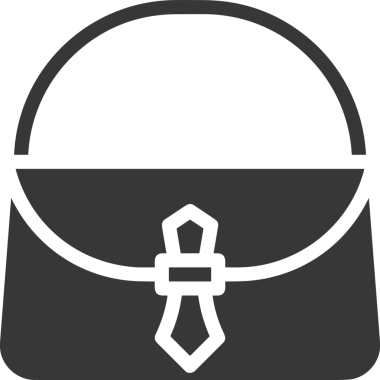 Web ve Grafiksel Tasarım için Minimalist Torba Simgesi Tasarım Biçimi Siyah ve Beyaz PNG