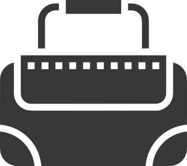 Web ve Grafiksel Tasarım için Minimalist Torba Simgesi Tasarım Biçimi Siyah ve Beyaz PNG