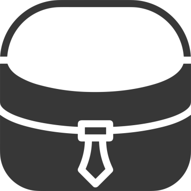 Web ve Grafiksel Tasarım için Minimalist Torba Simgesi Tasarım Biçimi Siyah ve Beyaz PNG