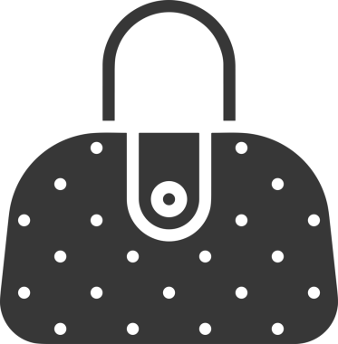 Web ve Grafiksel Tasarım için Minimalist Torba Simgesi Tasarım Biçimi Siyah ve Beyaz PNG